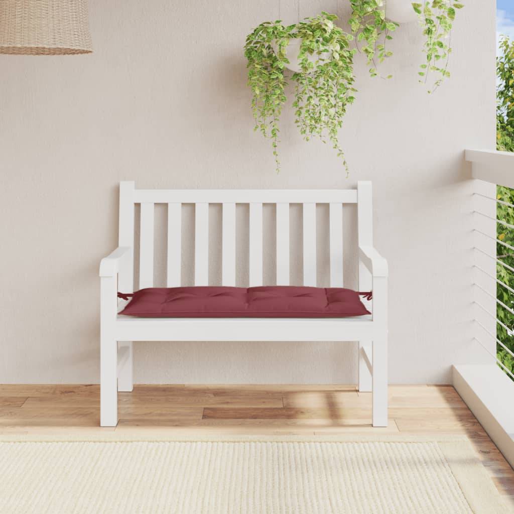 vidaXL Gartenbank-Auflage Melange Weinrot 100x50x7 cm Stoff