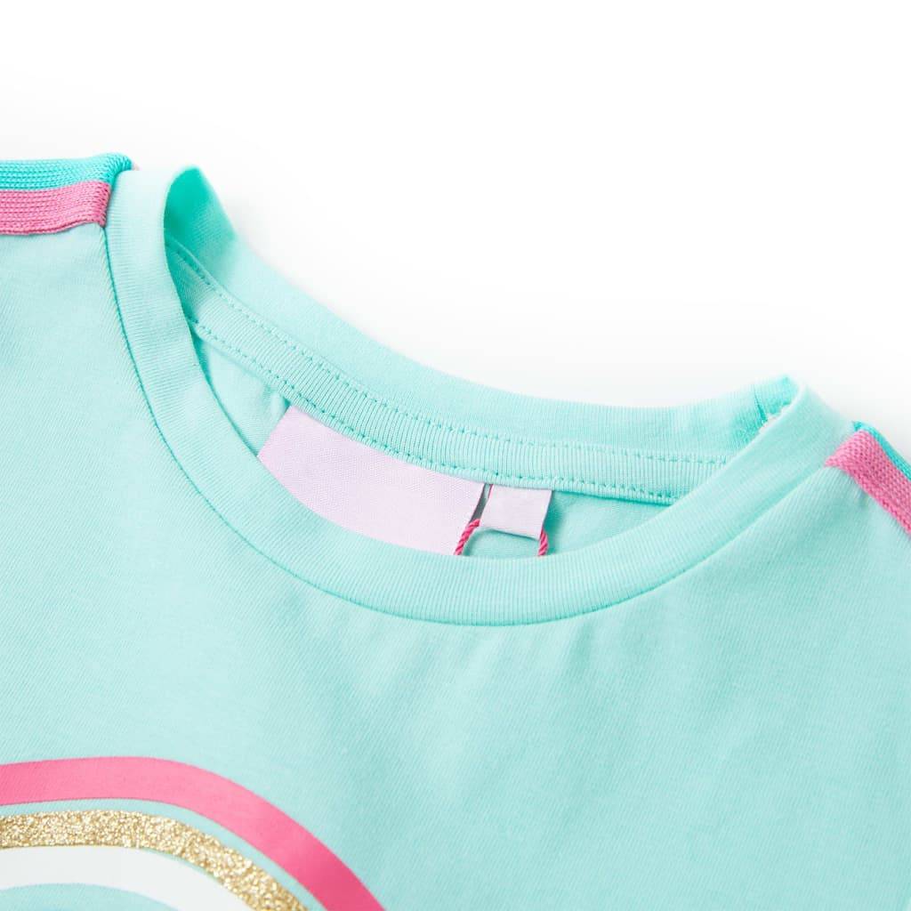 Kinder-T-Shirt Helles Minzgrün 116