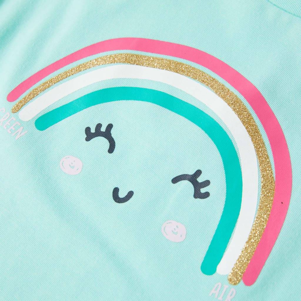 Kinder-T-Shirt Helles Minzgrün 116