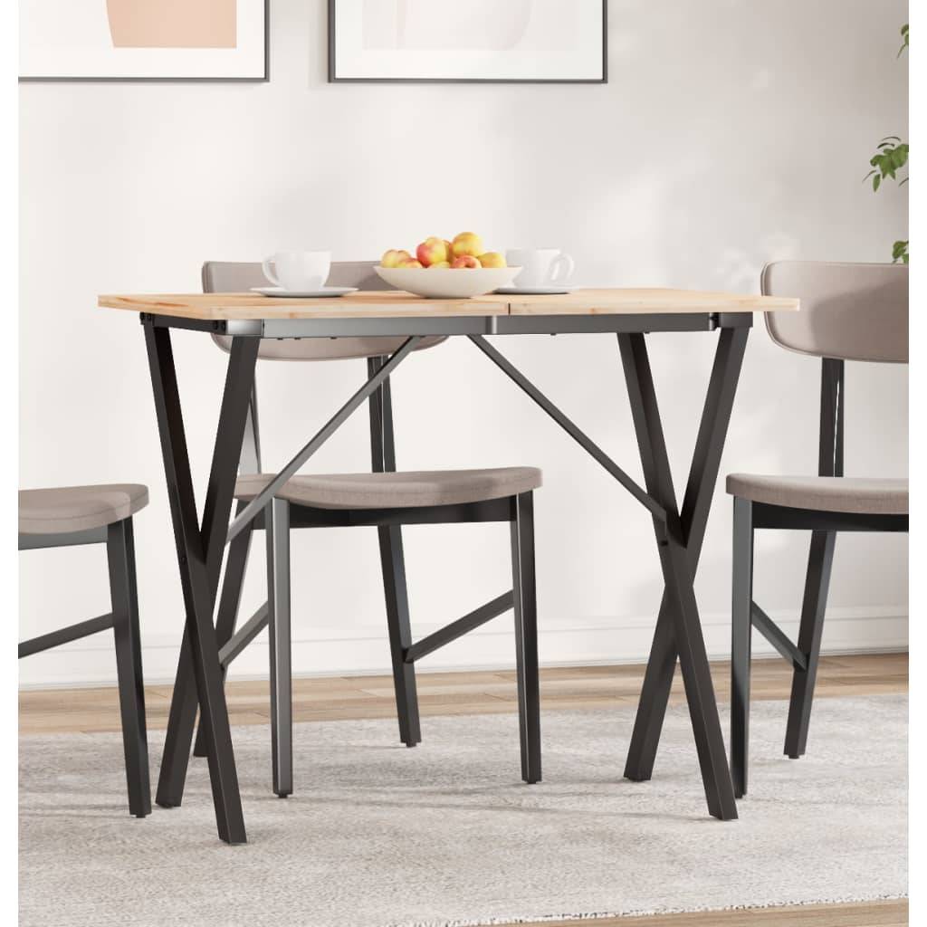 vidaXL Esstisch-Gestell in X-Form 80x40x73 cm Stahl
