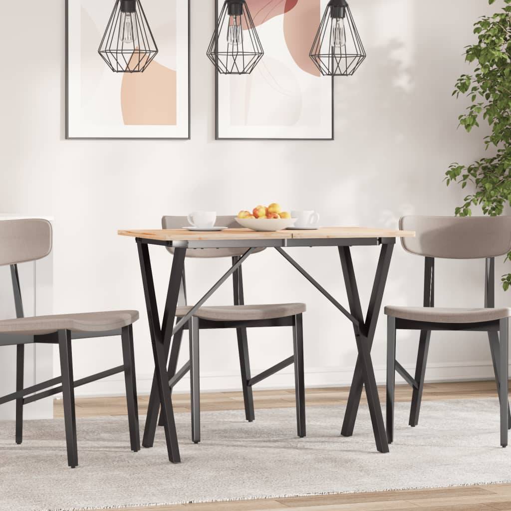 vidaXL Esstisch-Gestell in X-Form 80x40x73 cm Stahl