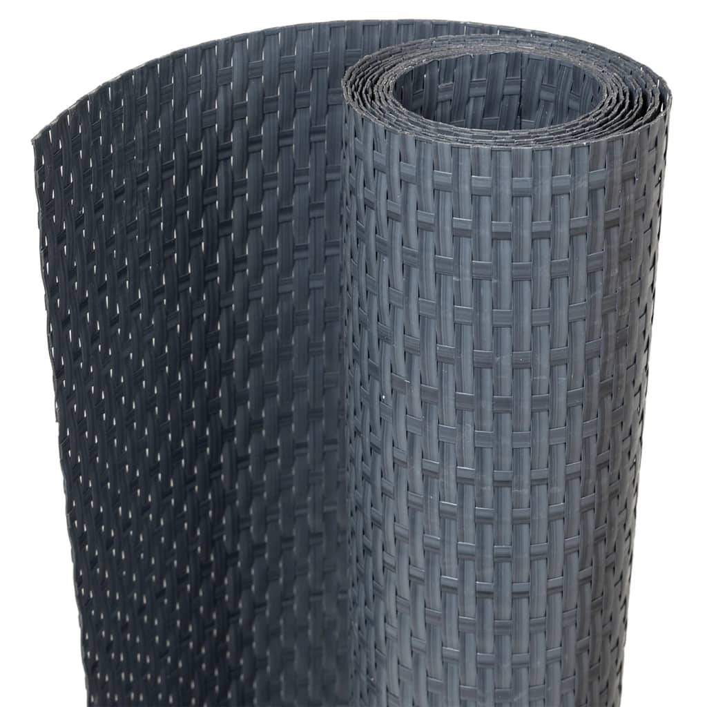 vidaXL Balkon-Sichtschutz Anthrazit 400x80 cm Poly Rattan