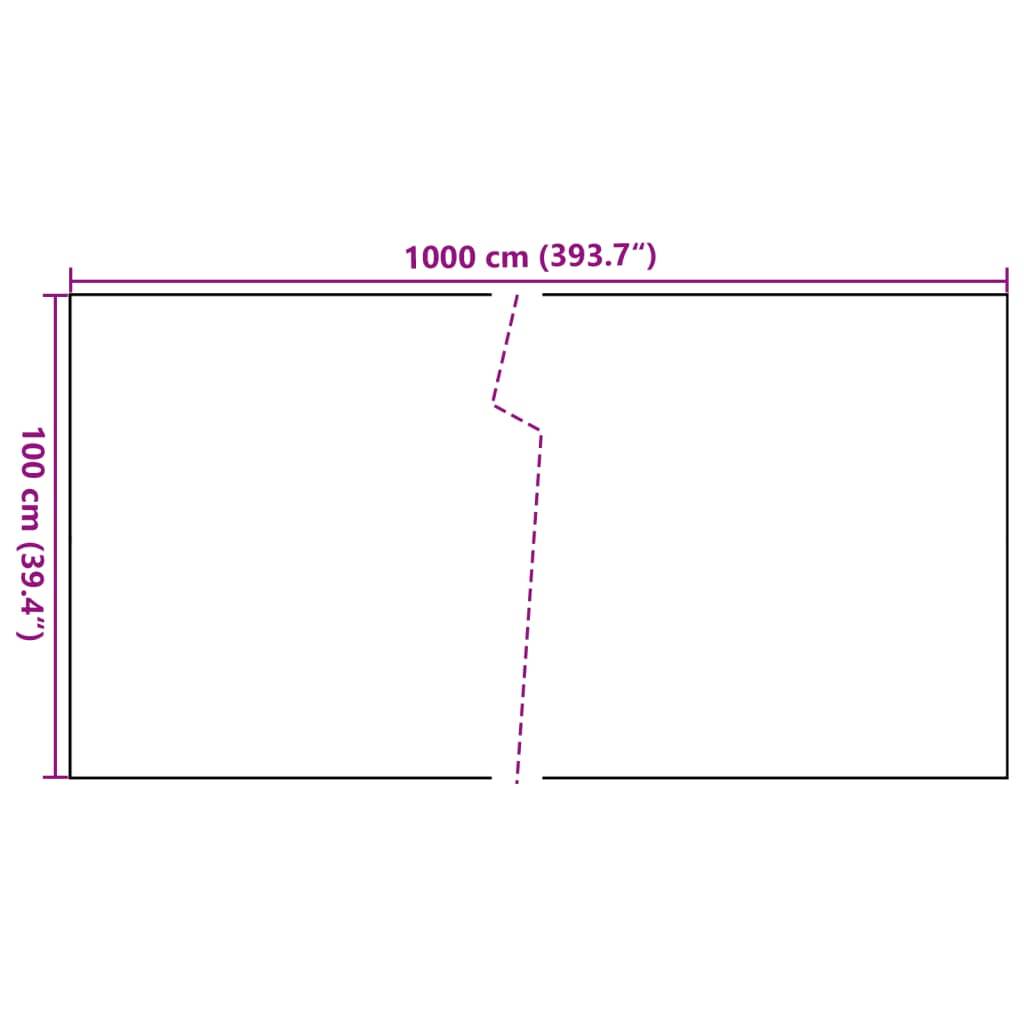 vidaXL Balkon-Sichtschutz Braun und Schwarz 1000x100 cm Poly Rattan