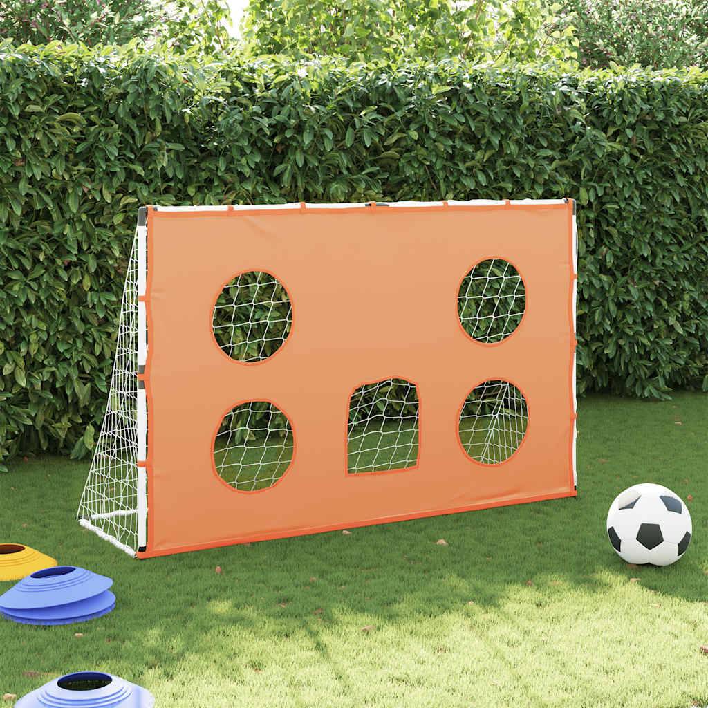vidaXL Fußballtor für Kinder mit Zielmatte und Ball 182x62x118 cm