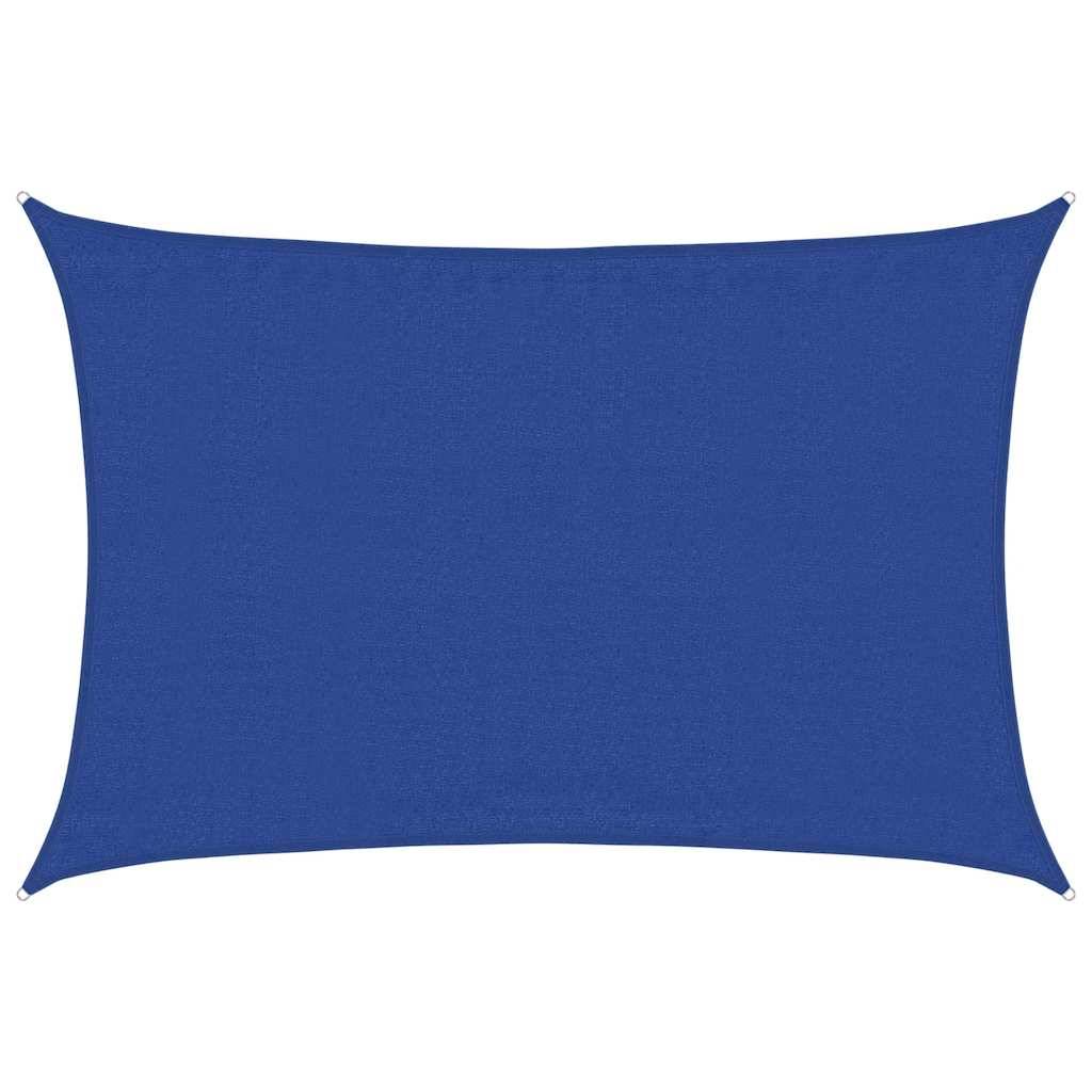 vidaXL Sonnensegel 160 g/m² Rechteckig Blau 3,5x4,5 m HDPE