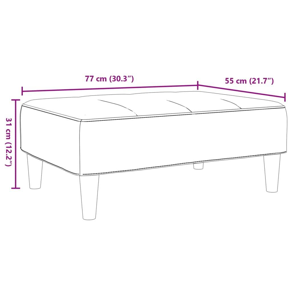 vidaXL Fußhocker Dunkelgrün 77x55x31 cm Samt