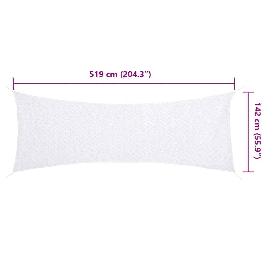 vidaXL Tarnnetz mit Aufbewahrungstasche 519x142 cm Weiß