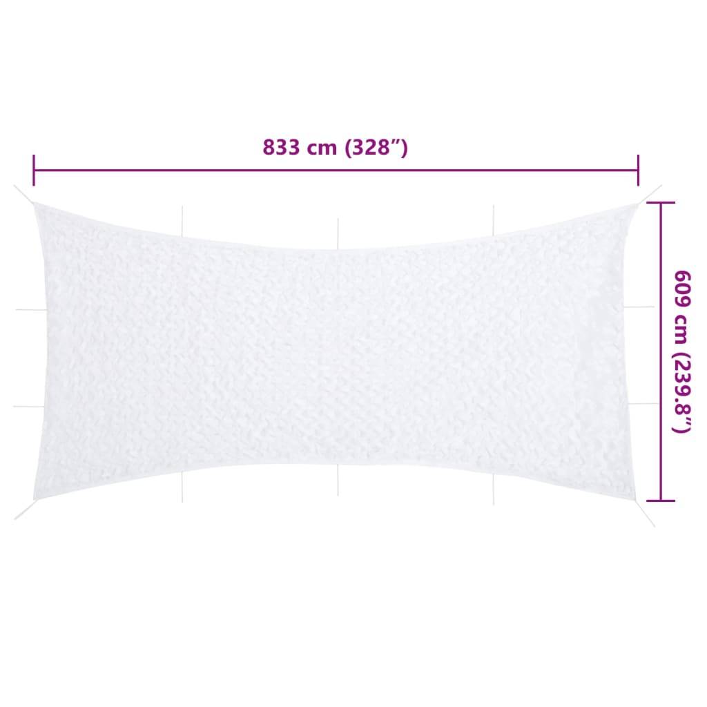 vidaXL Tarnnetz mit Aufbewahrungstasche 833x609 cm Weiß