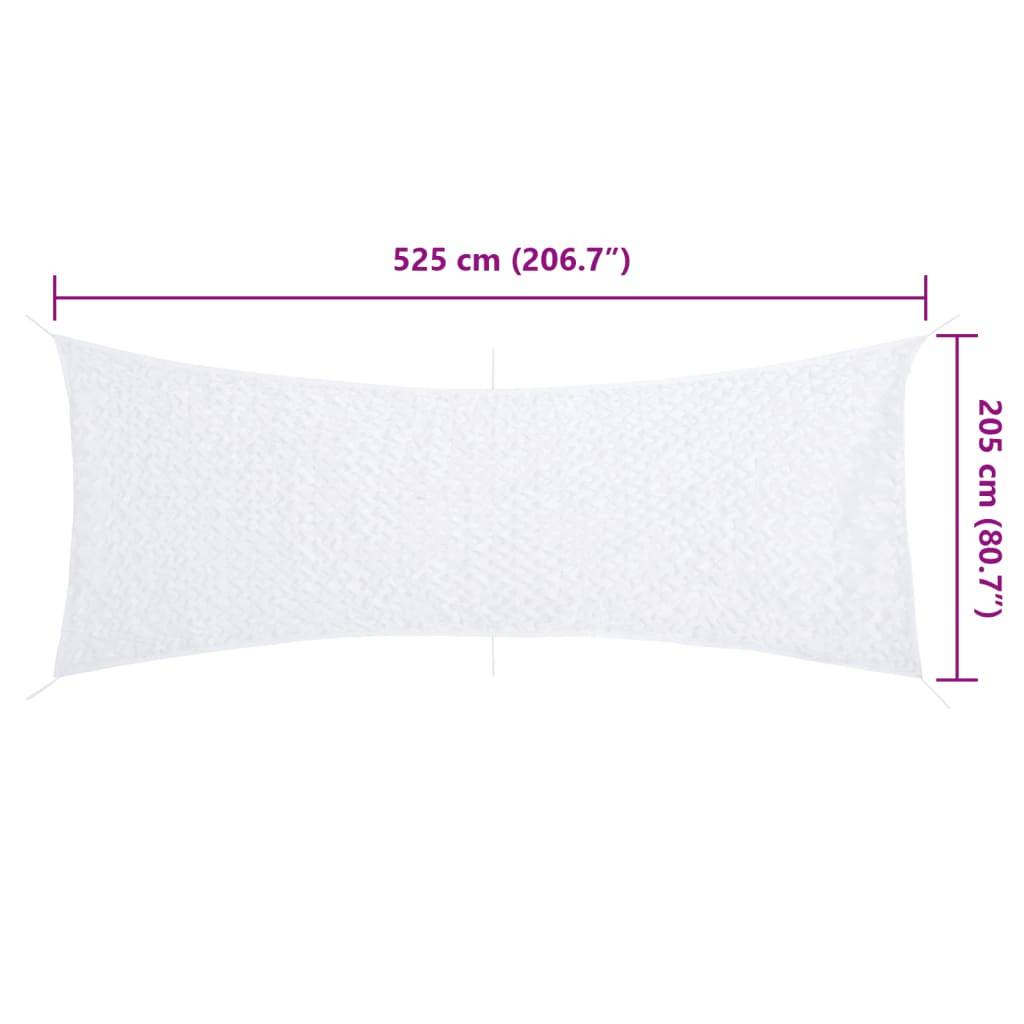 vidaXL Tarnnetz mit Aufbewahrungstasche 525x205 cm Weiß