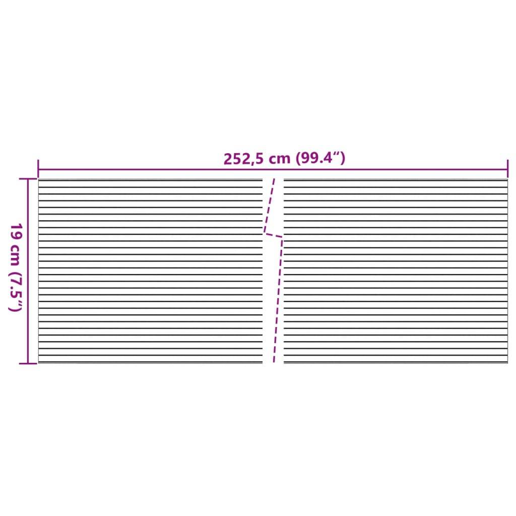 vidaXL Sichtschutzstreifen 10 Stk. Grau 252,5x19 cm PVC