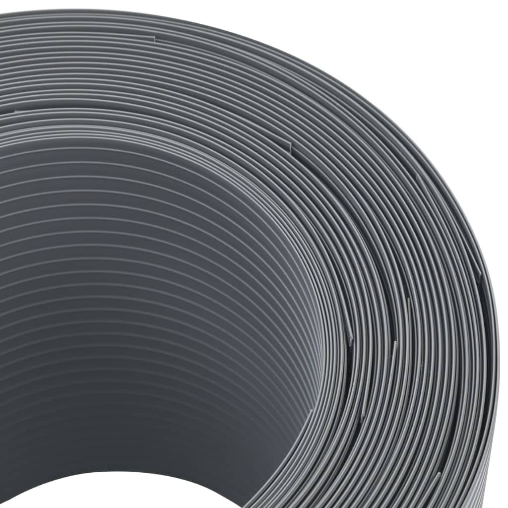 vidaXL Sichtschutzstreifen 10 Stk. Grau 252,5x19 cm PVC