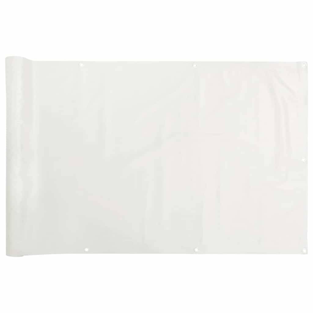 vidaXL Balkon-Sichtschutz Weiß 500x75 cm PVC