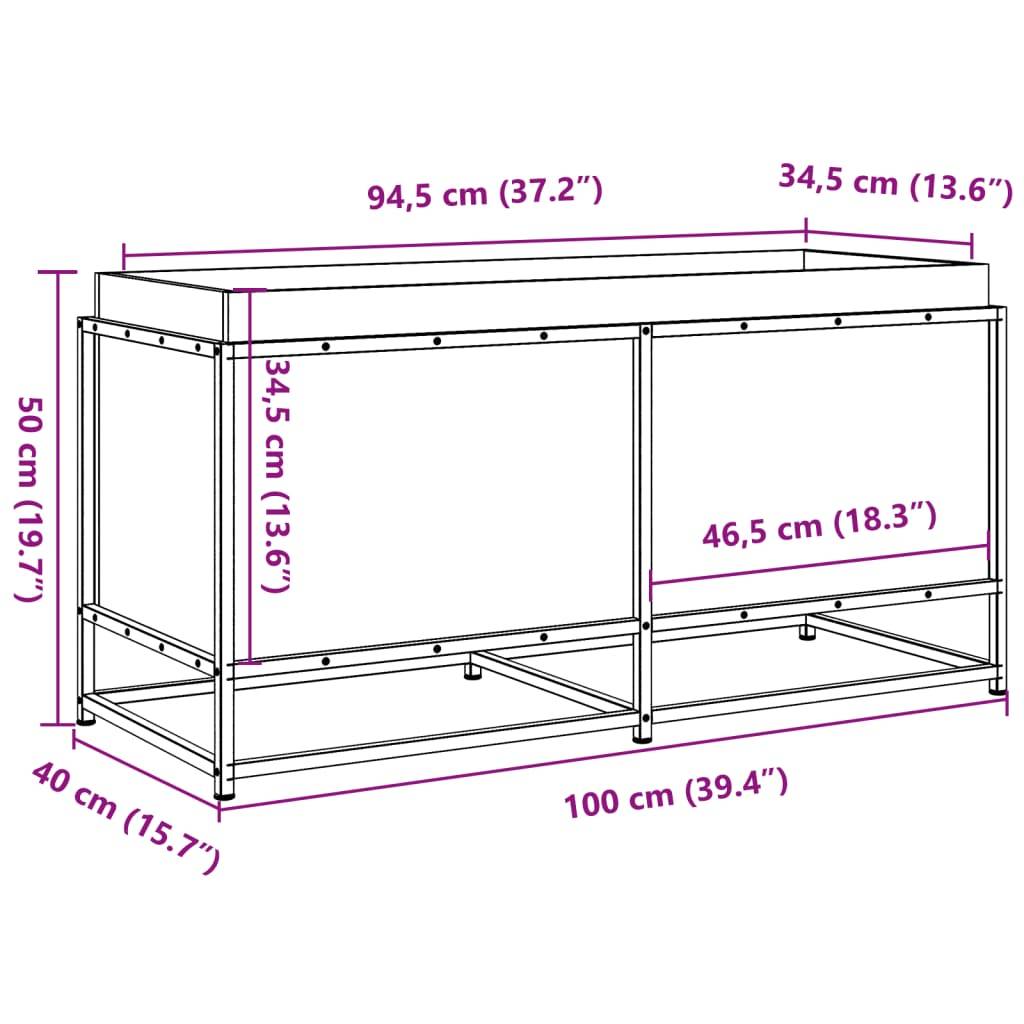 vidaXL Pflanzkübel 100x40x50 cm Massivholz Kiefer