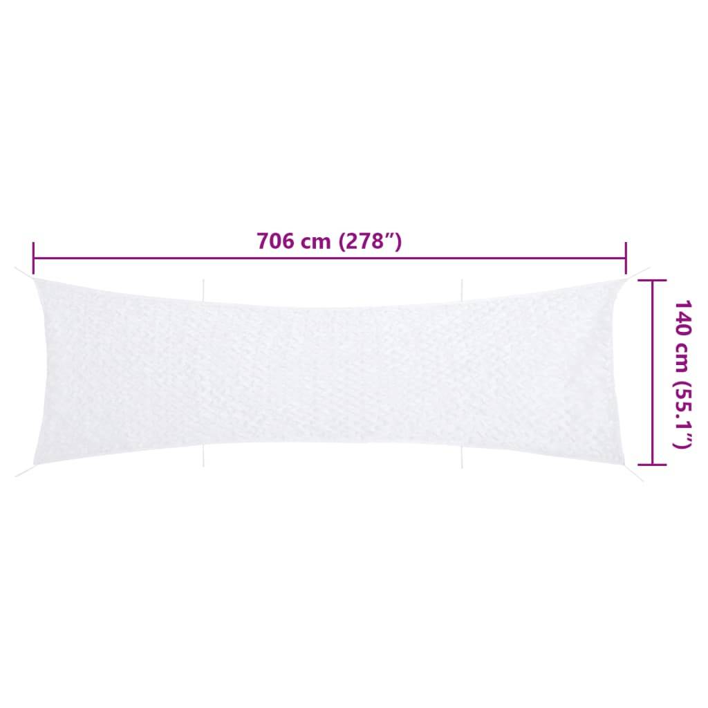 vidaXL Tarnnetz mit Aufbewahrungstasche 706x140 cm Weiß