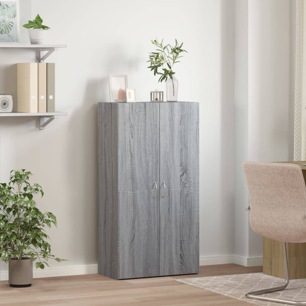 vidaXL Aktenschrank Grau Sonoma 60x32x115 cm Holzwerkstoff