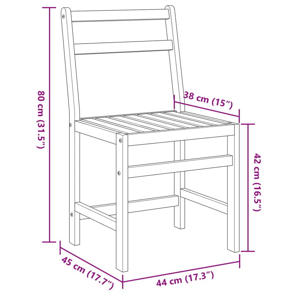 vidaXL 3-tlg. Balkonmöbel-Set Massivholz Akazie