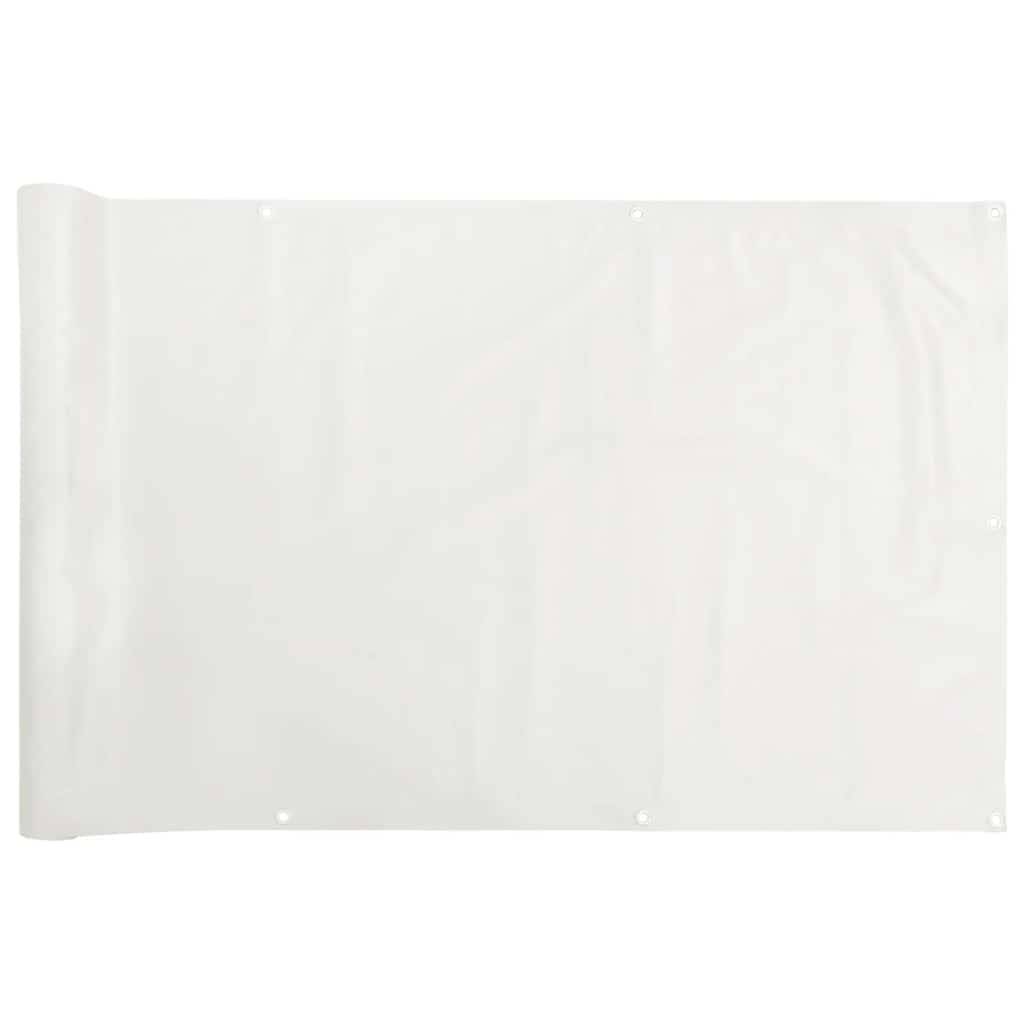 vidaXL Balkon-Sichtschutz Weiß 1000x120 cm PVC