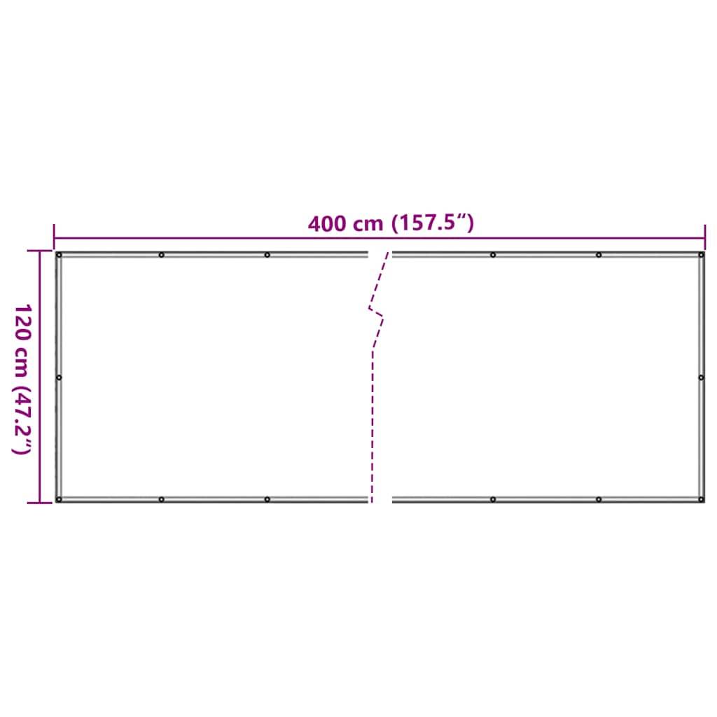 vidaXL Balkon-Sichtschutz Anthrazit 400x120 cm PVC