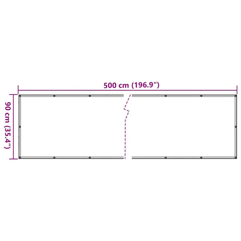 vidaXL Balkon-Sichtschutz Anthrazit 500x90 cm PVC