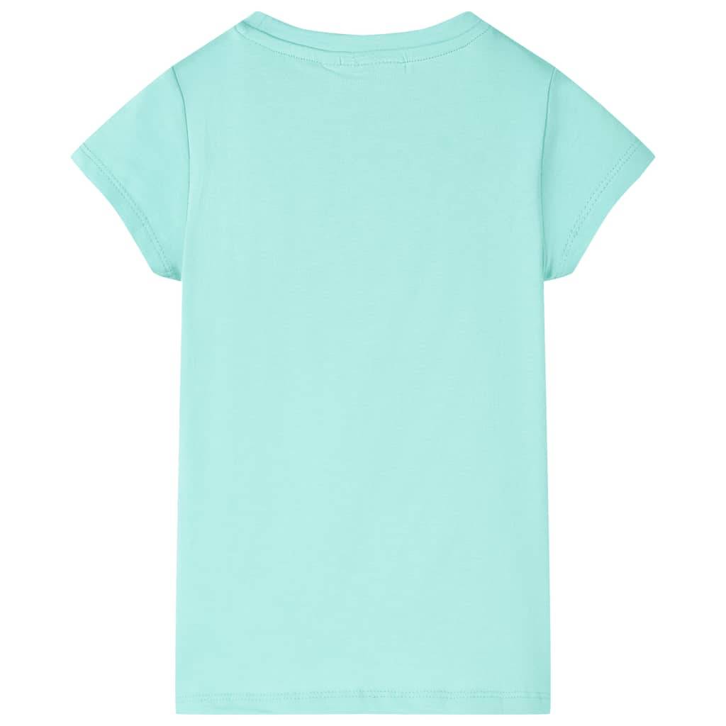Kinder-T-Shirt Helles Minzgrün 128