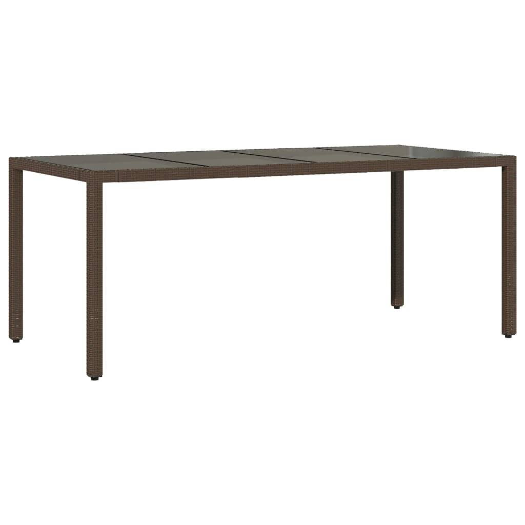 vidaXL 9-tlg. Garten-Essgruppe mit Kissen Braun Poly Rattan