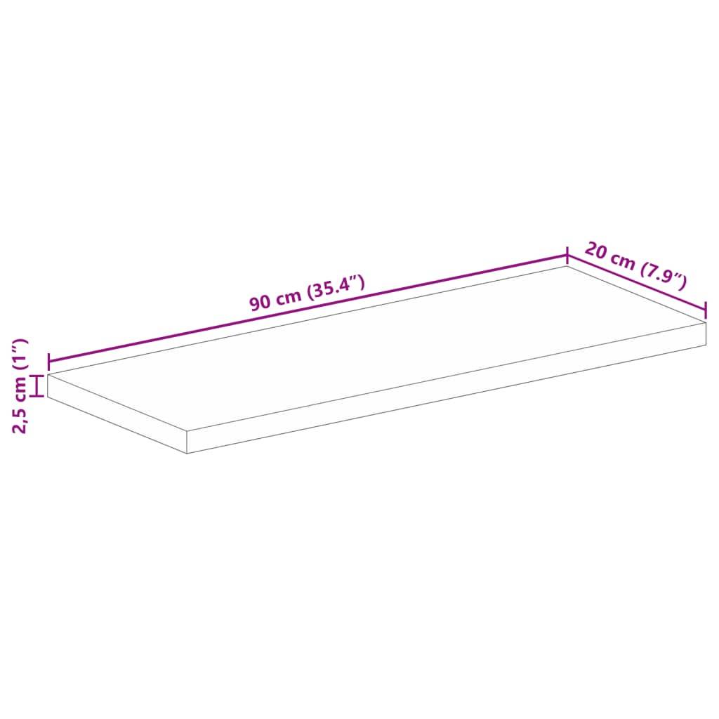 vidaXL Tischplatte 90x20x2,5 cm Rechteckig Raues Massivholz Mango