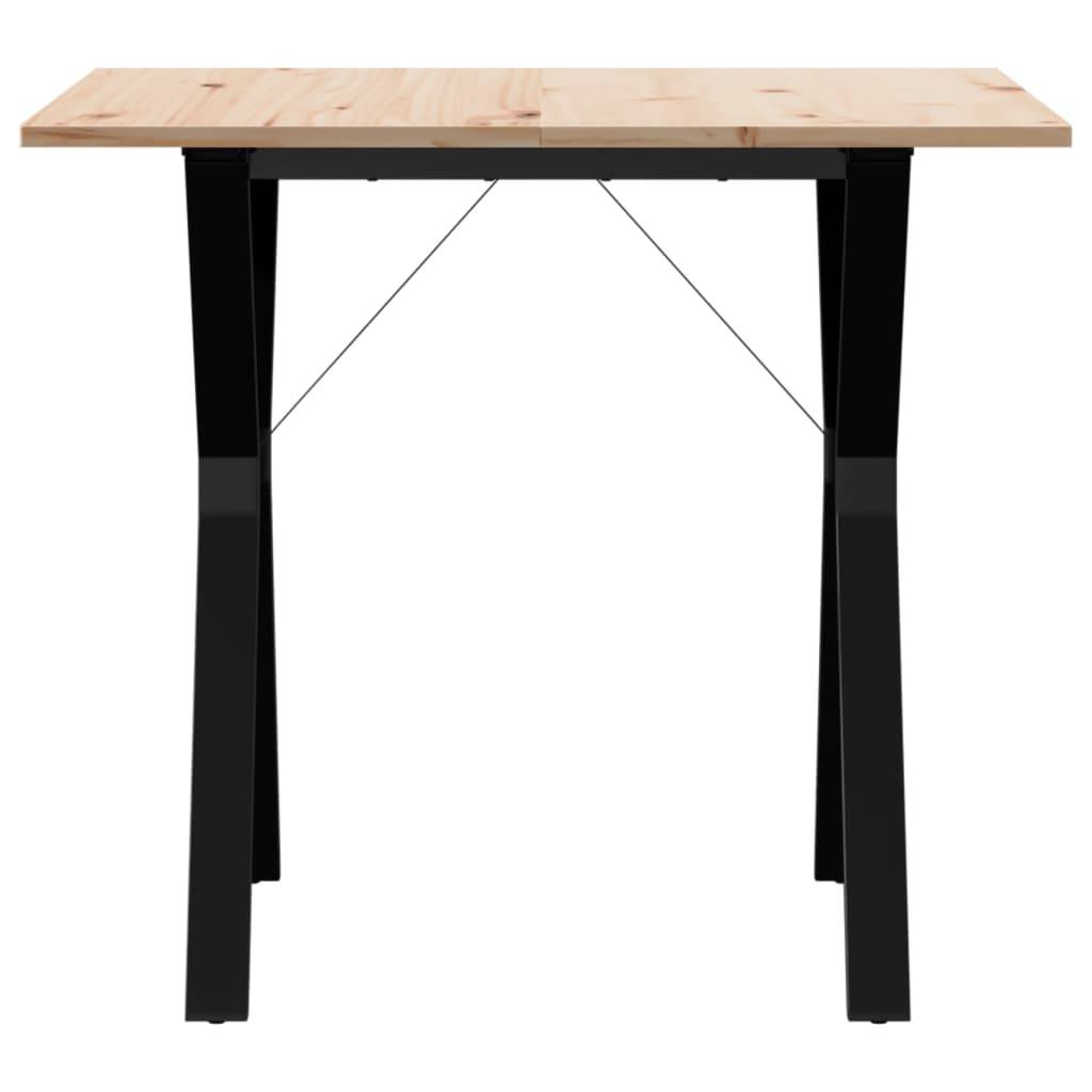 vidaXL Esstisch Y-Gestell 90x90x75 cm Massivholz Kiefer und Stahl