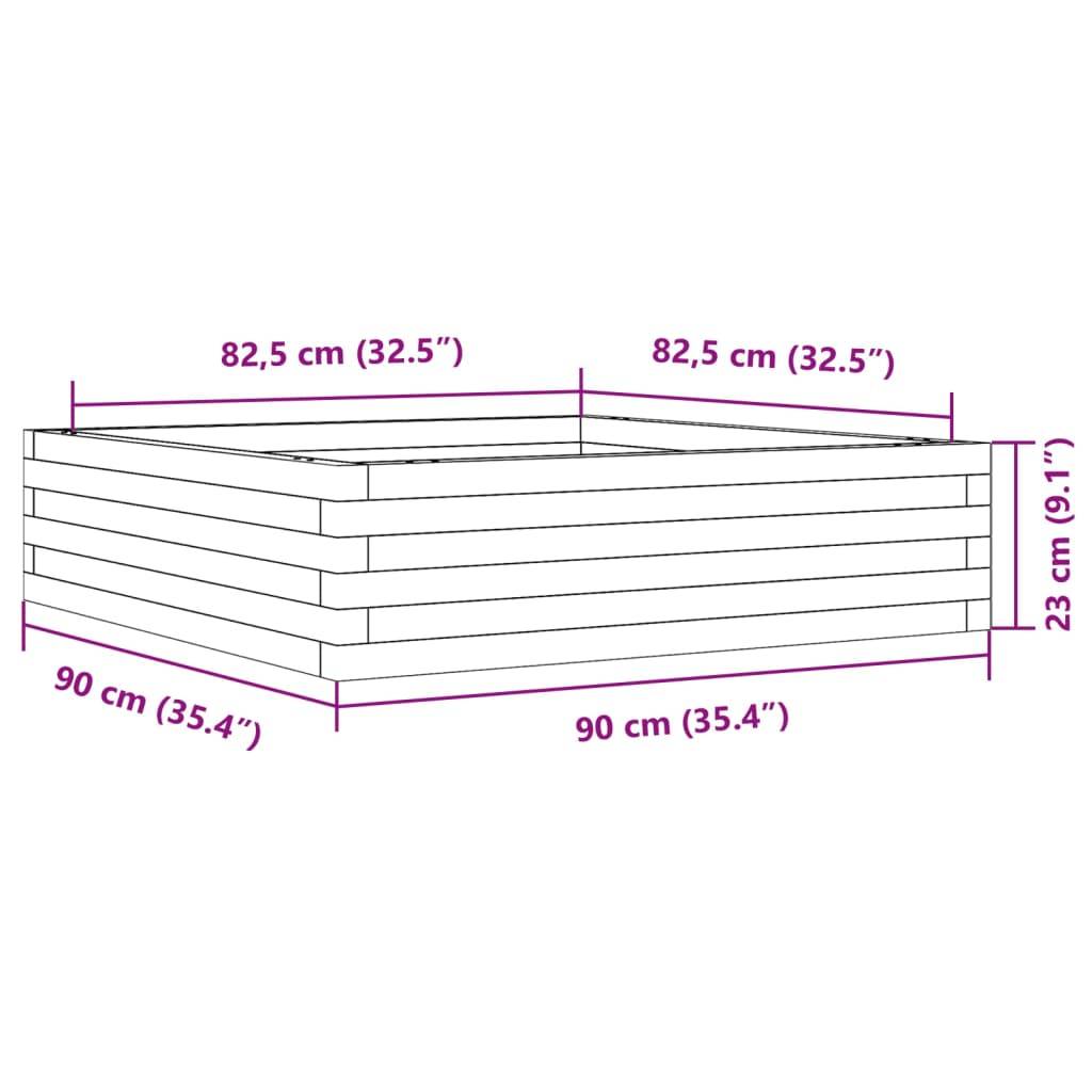 vidaXL Pflanzkübel 90x90x23 cm Massivholz Douglasie