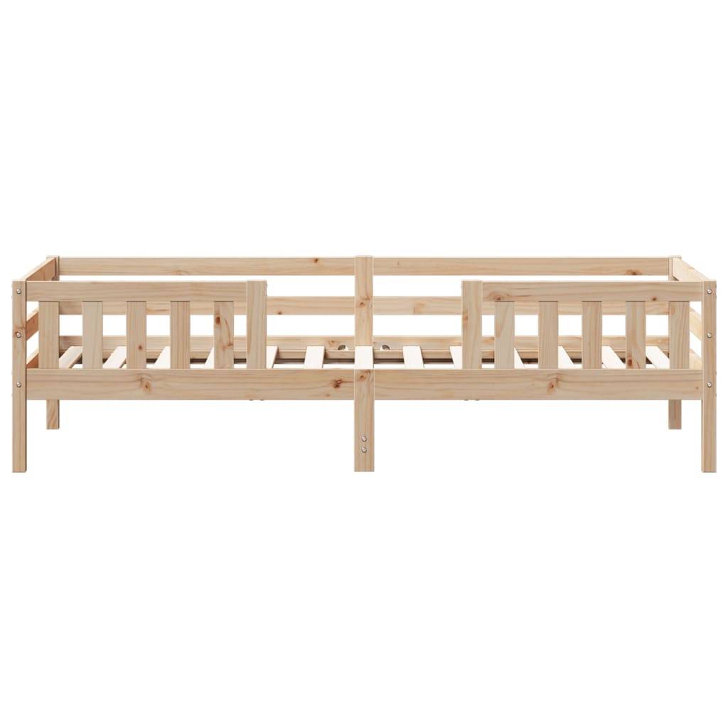 vidaXL Massivholzbett ohne Matratze 90x190 cm Kiefernholz