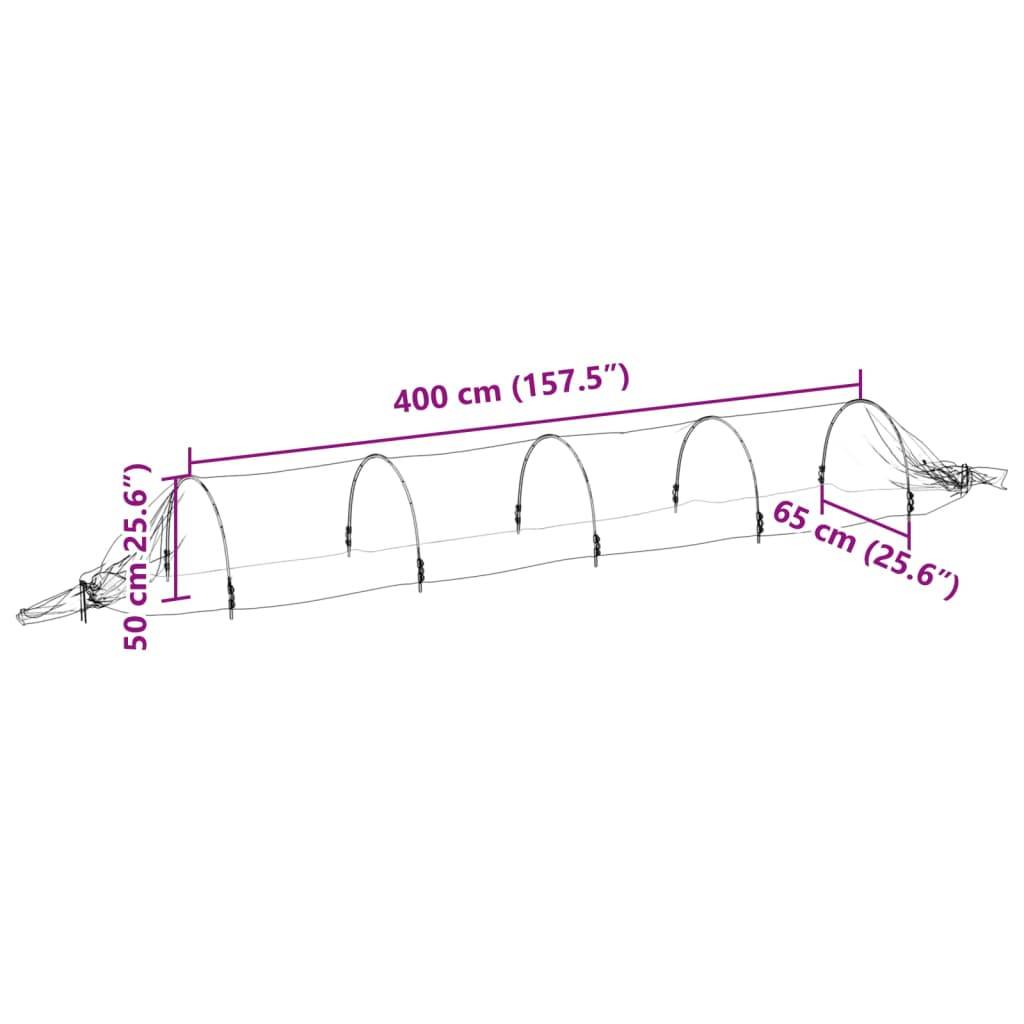vidaXL Netztunnel 3 Stk. 1,5x5 m Fiberglas und PP