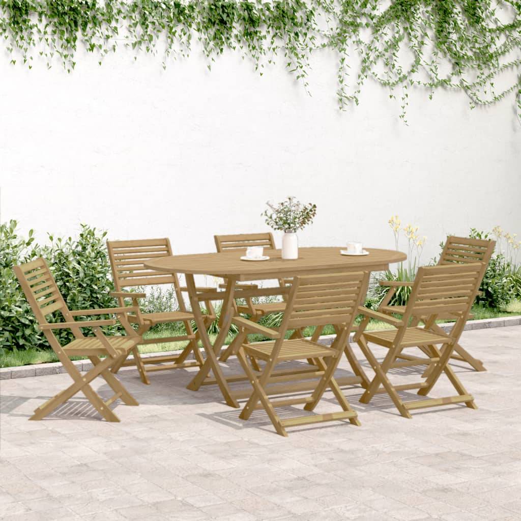 vidaXL Gartenstühle 8 Stk. Klappbar 54,5x61,5x86,5cm Massivholz Akazie