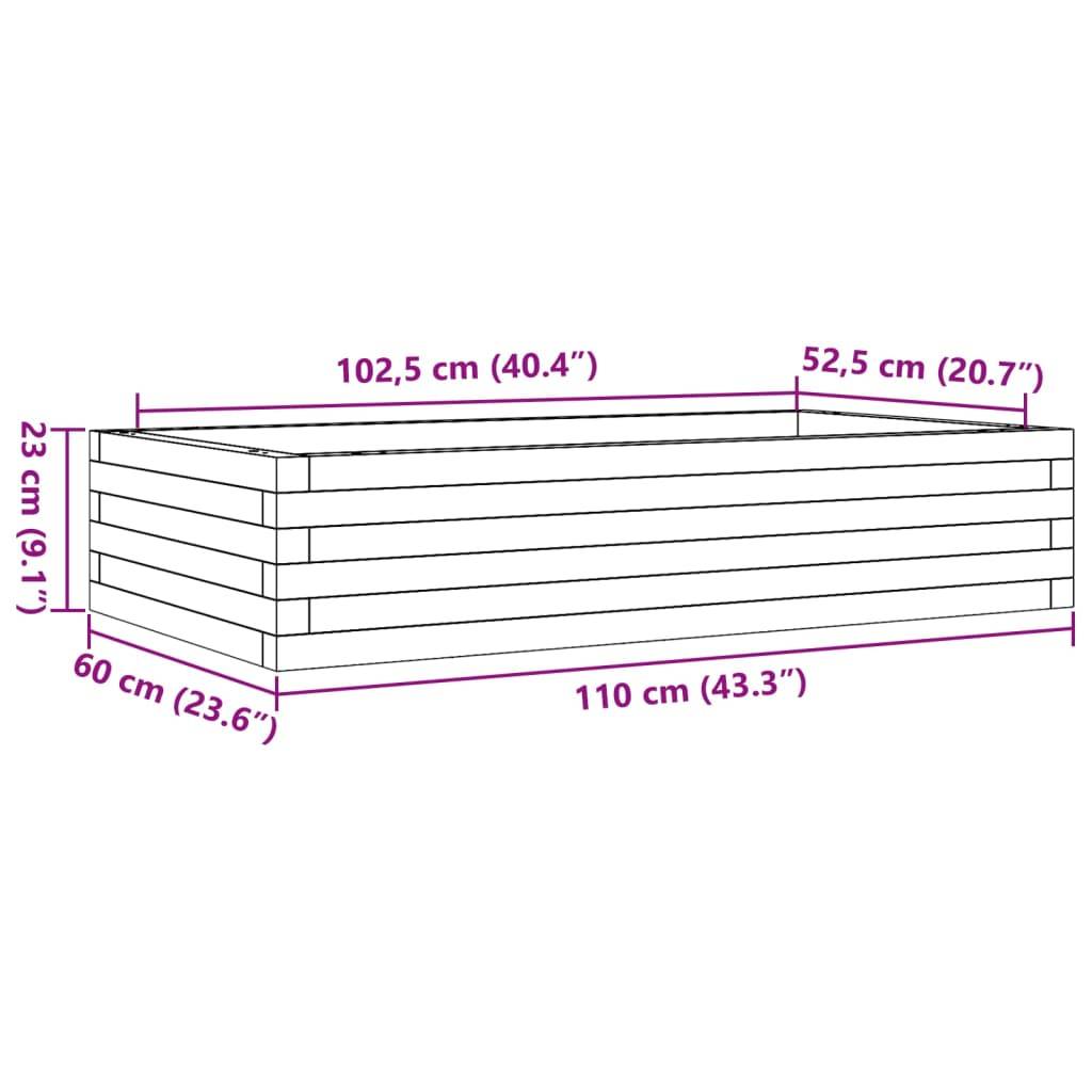 vidaXL Pflanzkübel 110x60x23 cm Massivholz Douglasie