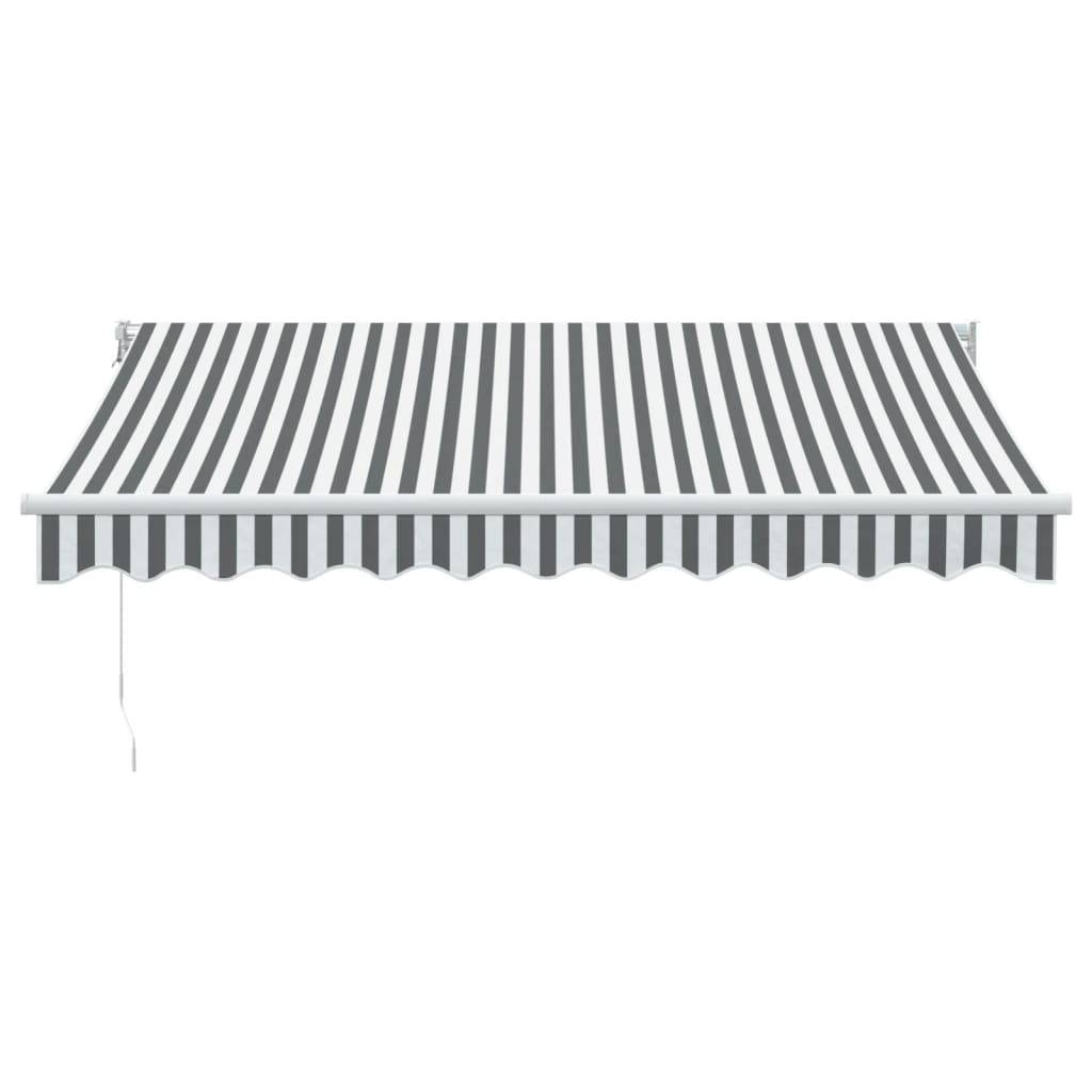 vidaXL Markise Einziehbar Anthrazit und Weiß 3x2,5 m Stoff & Aluminium