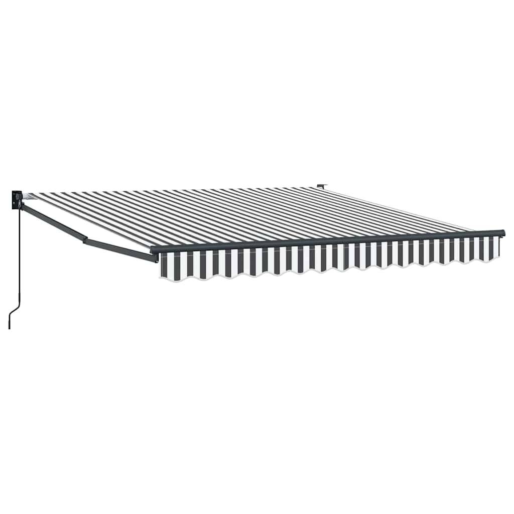 vidaXL Markise Einziehbar Anthrazit und Weiß 3x2,5 m Stoff & Aluminium