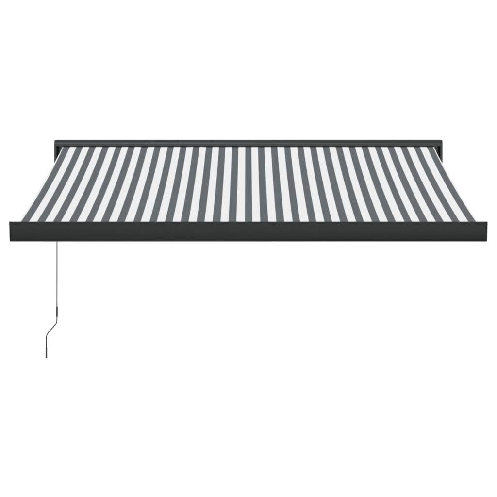 vidaXL Markise Einziehbar Anthrazit & Weiß 3,5x2,5 m Stoff & Aluminium