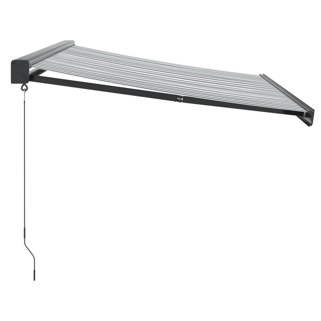 vidaXL Markise Einziehbar Anthrazit & Weiß 3,5x2,5 m Stoff & Aluminium
