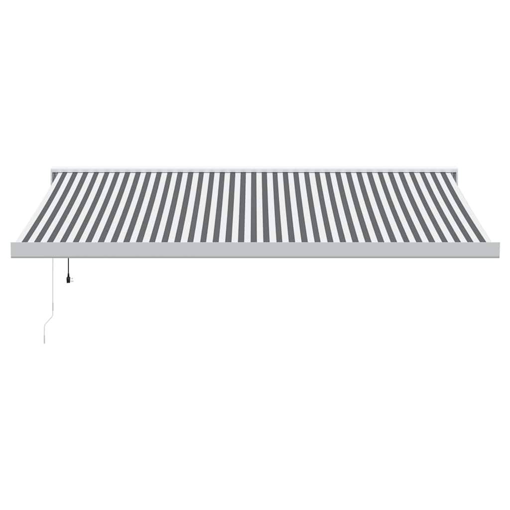 vidaXL Markise Einziehbar Anthrazit und Weiß 4,5x3 m Stoff & Aluminium