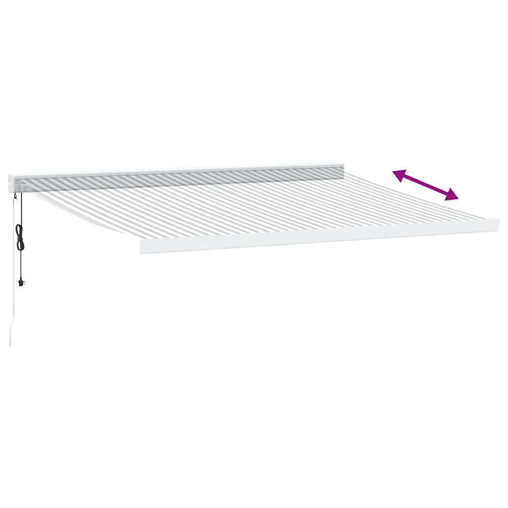 vidaXL Markise Einziehbar Anthrazit und Weiß 4,5x3 m Stoff & Aluminium