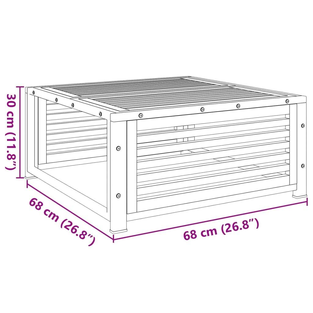 vidaXL Gartentisch 68x68x30 cm Massivholz Akazie