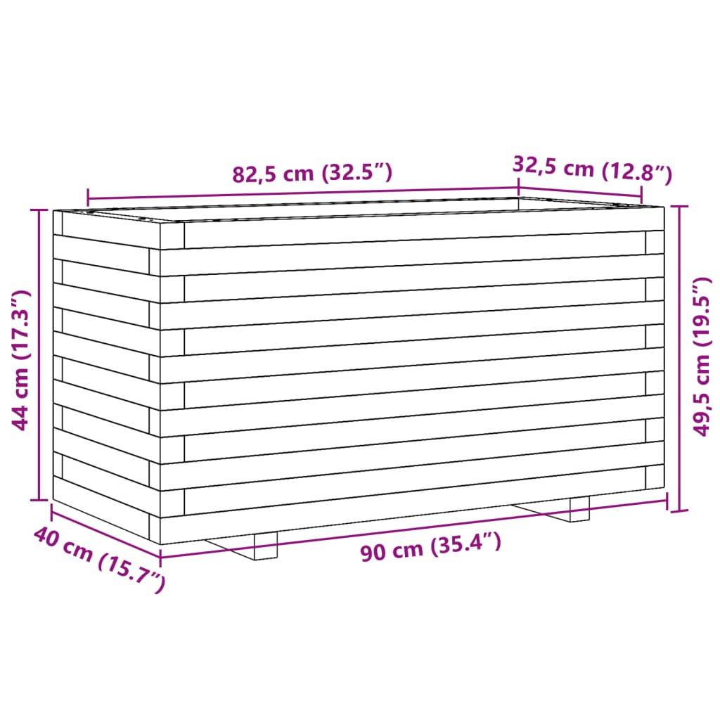 vidaXL Pflanzkübel 90x40x49,5 cm Massivholz Kiefer