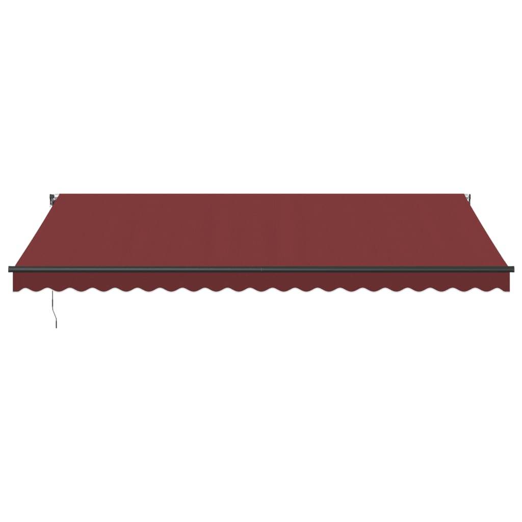vidaXL Markise Automatisch mit LED Weinrot 500x350 cm