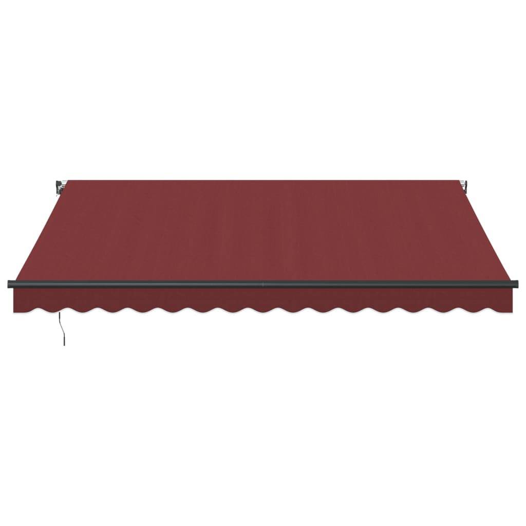 vidaXL Markise Manuell Weinrot 400x350 cm