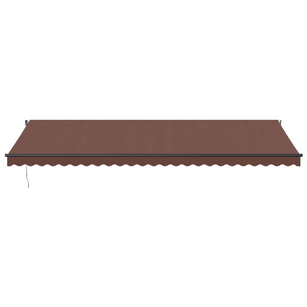 vidaXL Markise Automatisch mit LEDs Braun 600x350 cm