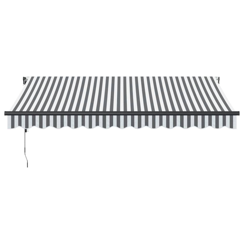 vidaXL Markise Automatisch Anthrazit und Weiß 350x250 cm