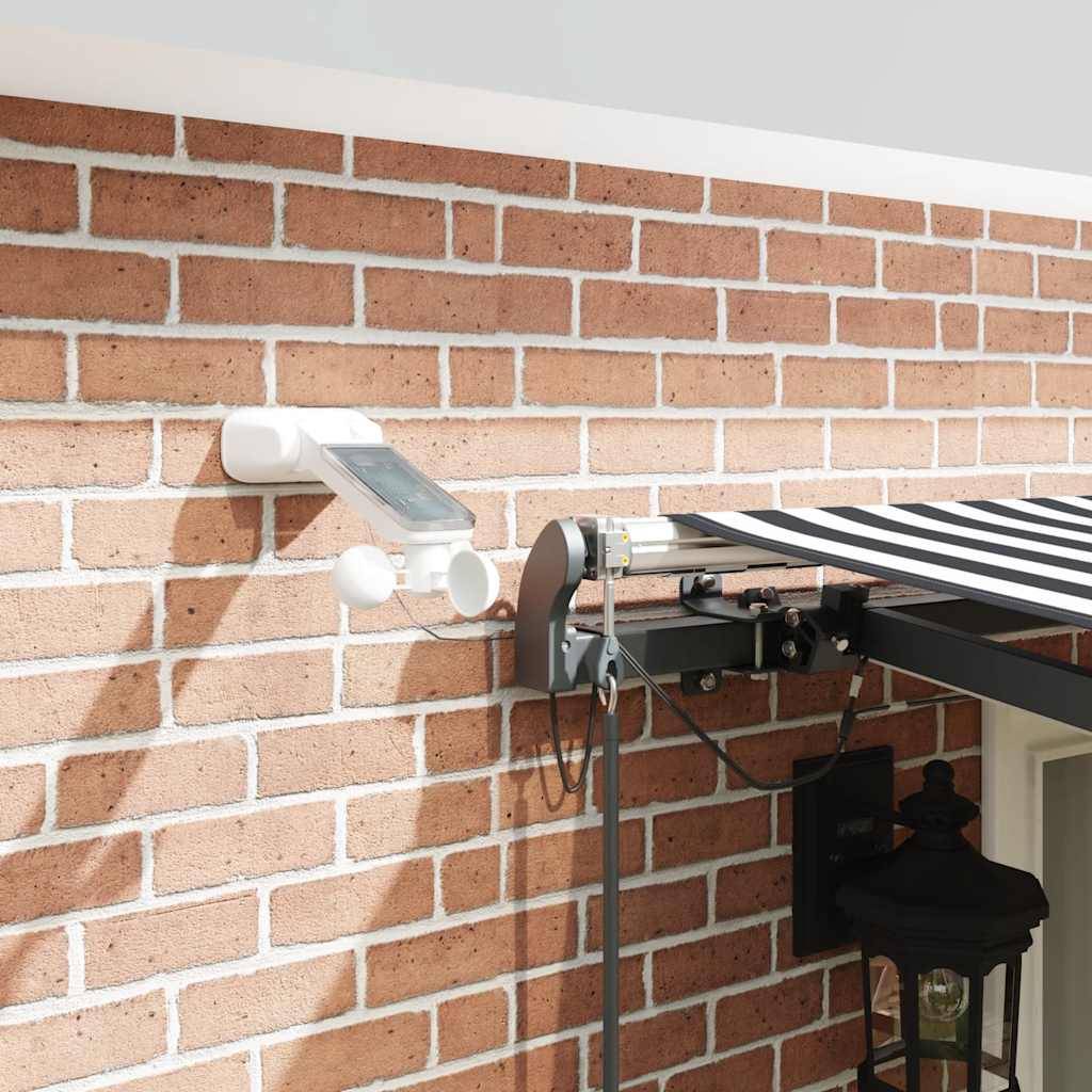 vidaXL Markise Automatisch mit LEDs Anthrazit & Weiß 500x300 cm