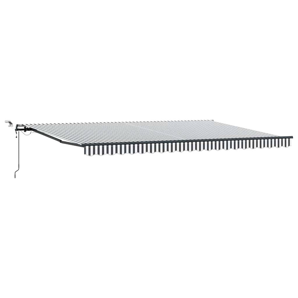 vidaXL Markise Automatisch mit LEDs Anthrazit & Weiß 500x300 cm