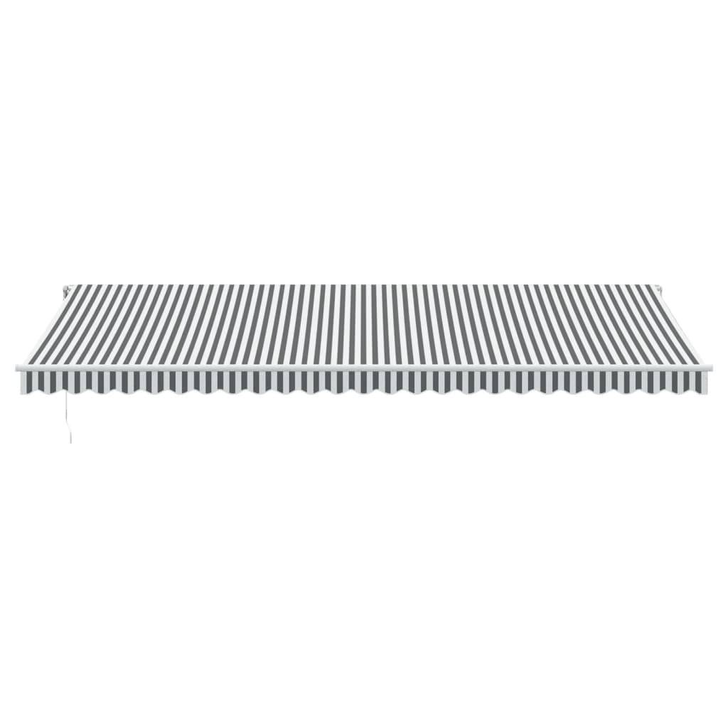 vidaXL Markise Automatisch mit LED Anthrazit & Weiß 600x350 cm