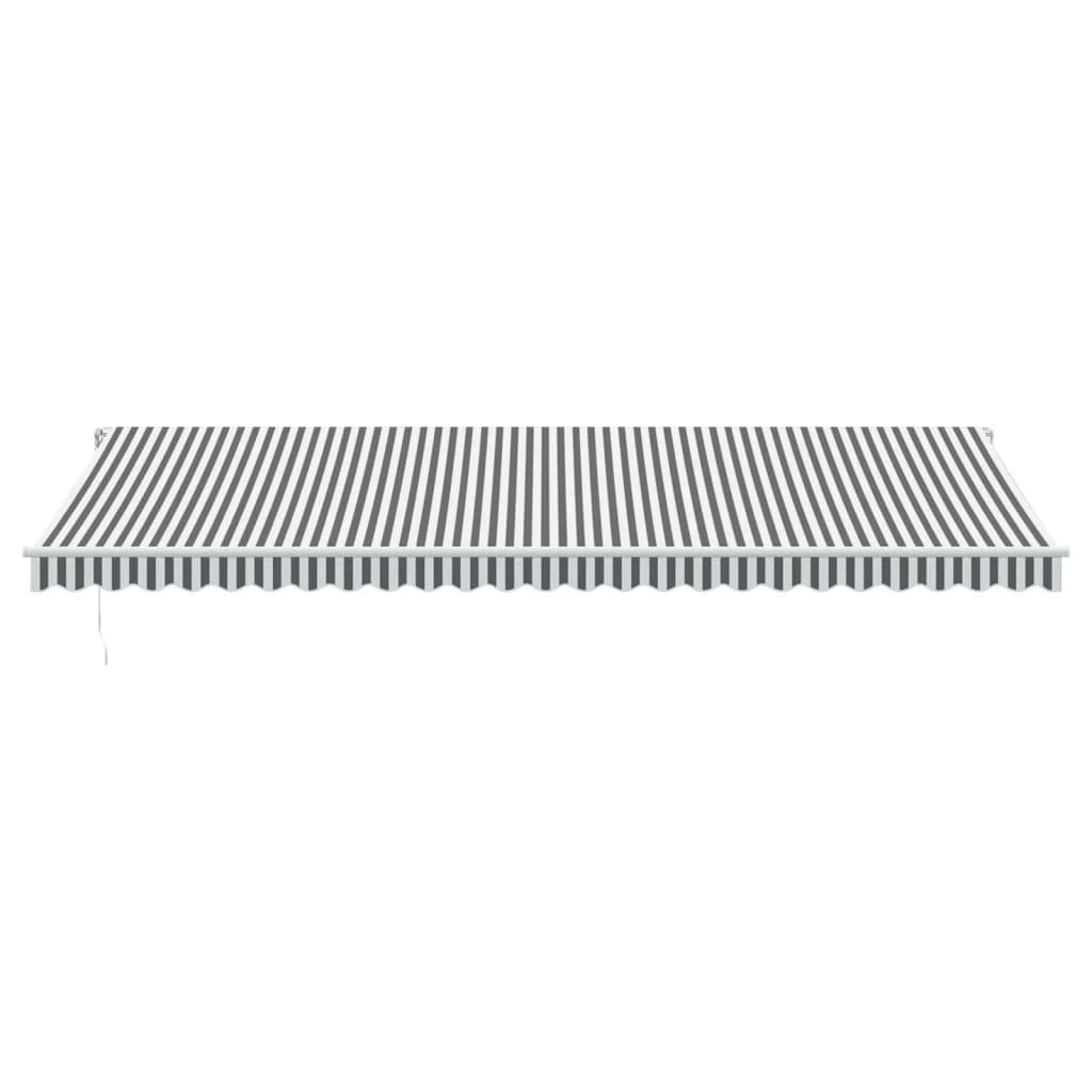 vidaXL Markise Manuell mit LED Anthrazit & Weiß 600x350 cm