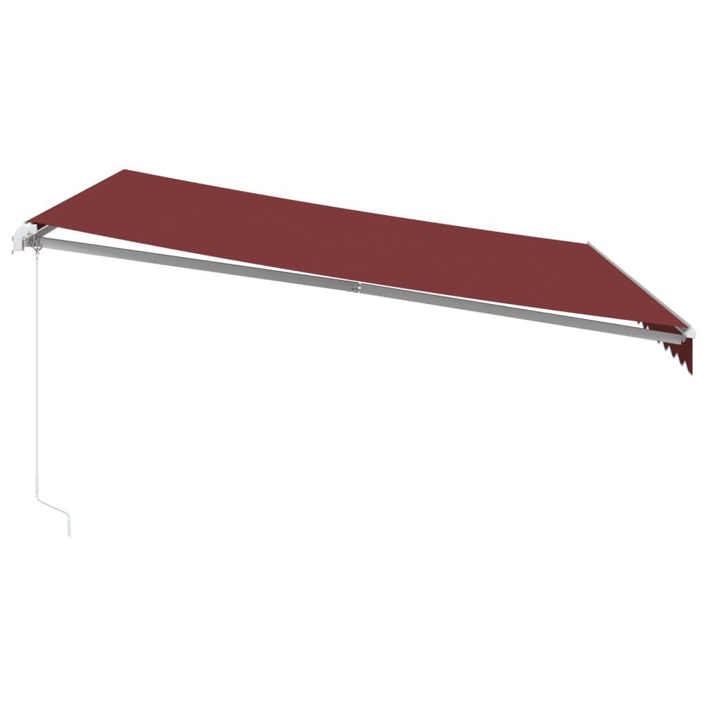 vidaXL Markise Manuell Weinrot 400x350 cm