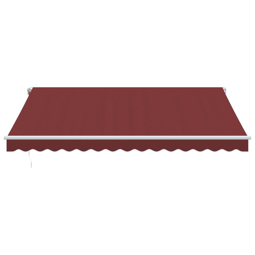 vidaXL Markise Automatisch mit LED Weinrot 400x300 cm
